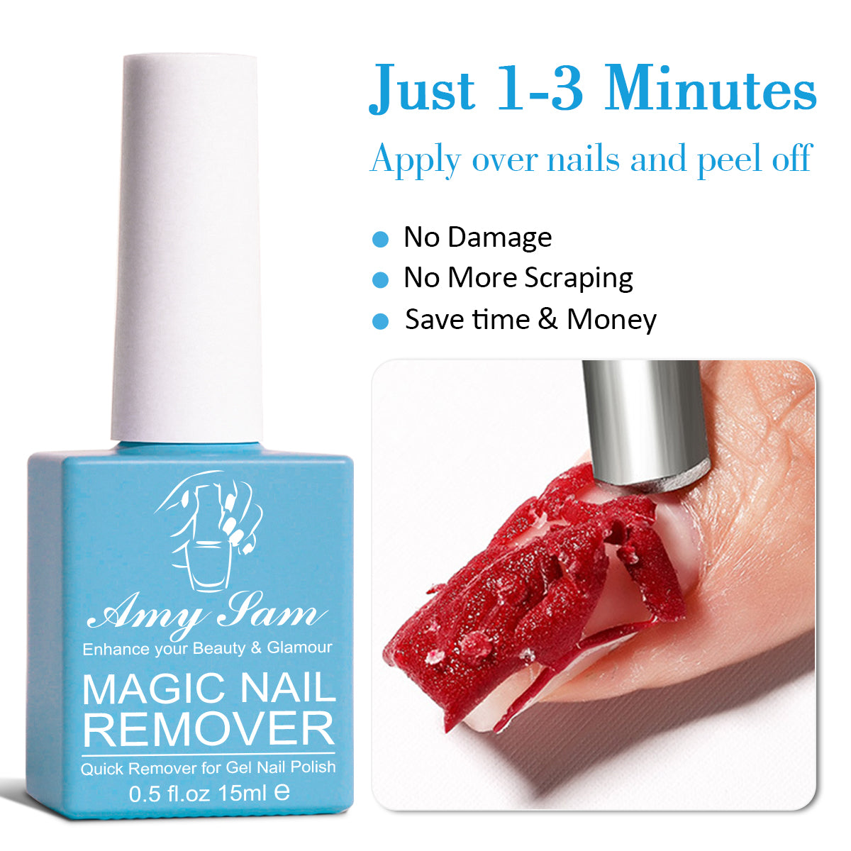 AmySam Gel Remover – No Scraping, No Damage, Saves Time & Money