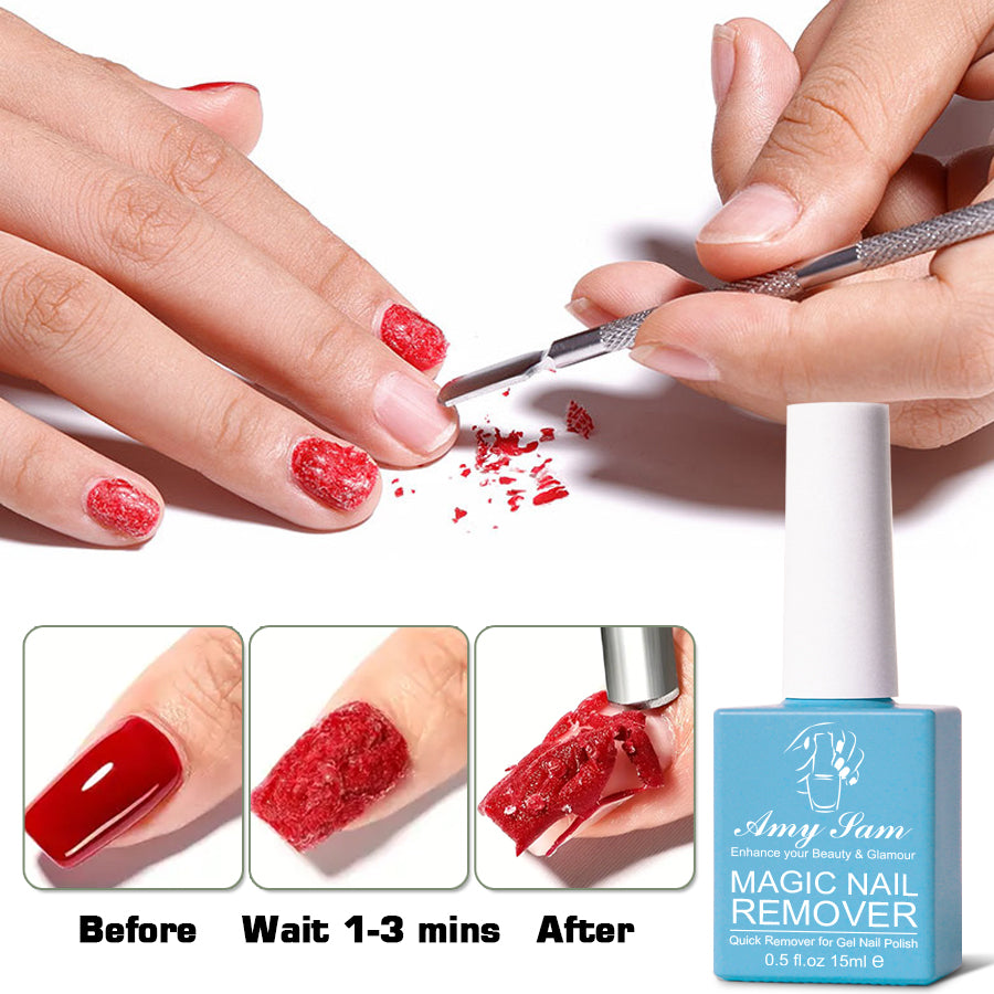AmySam Magic Nail Remover Results – Fast, Peel-Off Gel Removal