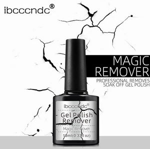 A full set including the magic remover for gel polish, nail buffer, and cuticle pusher for complete nail care.
